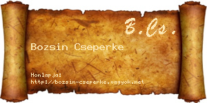 Bozsin Cseperke névjegykártya